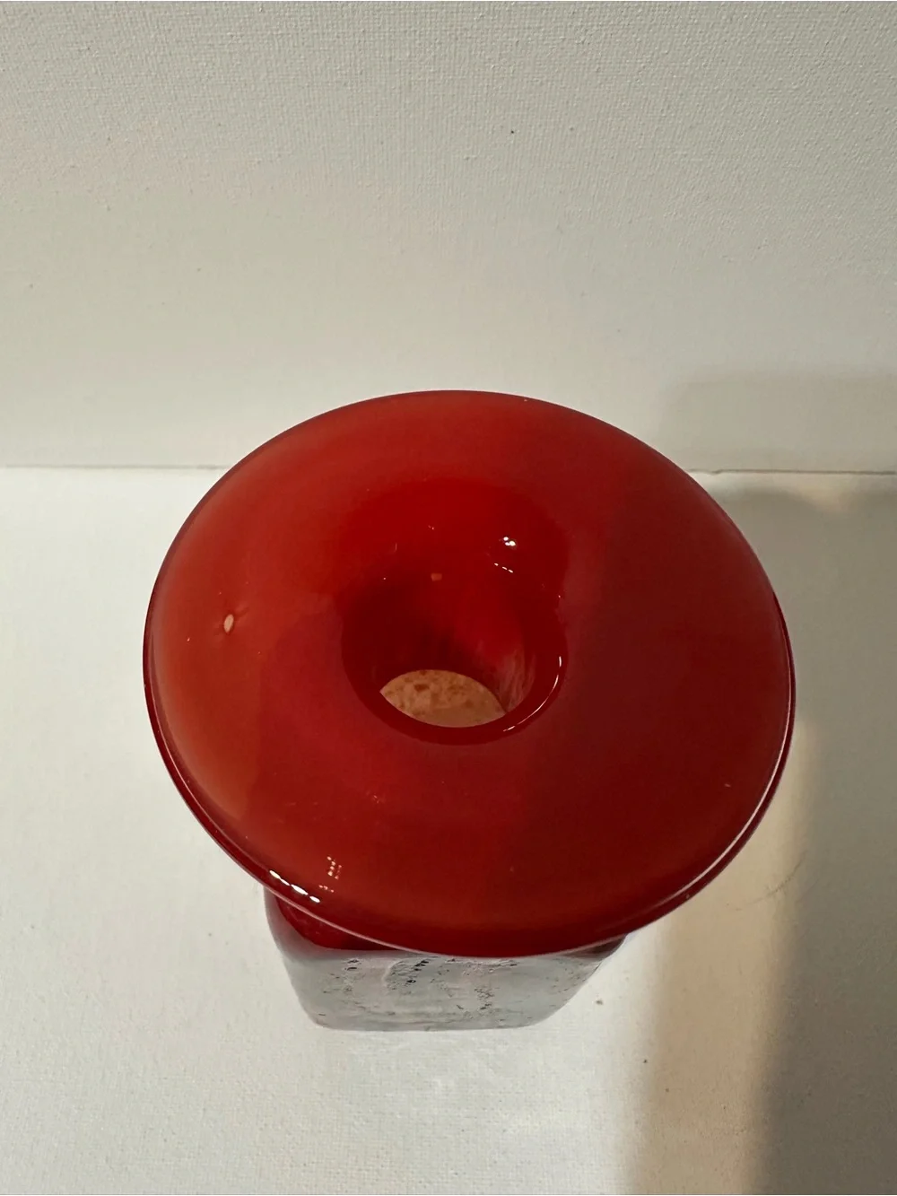 Atelier Beranek Signed Bohemian Art Glass Czech Republic Red